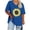 Blue, variant on Womens Plus Size Daisy Graphic T-Shirt, Stars Moon Cute Short Sleeve Shirts, Casual Loose Tees Tops for Women, Women Blouses Army Green^ XXL