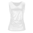 thumbnail image 5 of Hueook Women Tank Tops Open Back Tops Women's Fashion Multi-Color Glittery Party Top Sleeveless White M, 5 of 8