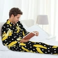 thumbnail image 6 of Wukai Banana Men's Long Sleeve Pajama Set,Long Sleeve Mens Sleepwear with Pockets & Front Fly-X-Large, 6 of 7