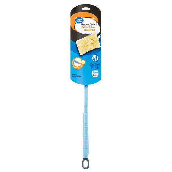 Great Value Heavy Duty Extendable Duster Kit with Reusable Handle - 4 Pieces