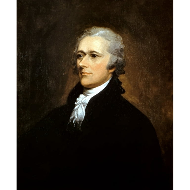 Vintage American History painting of Founding Father Alexander Hamilton Poster Print Walmart