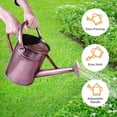 thumbnail image 3 of Metal Watering Can for Outdoor Plants, 1 Gallon Galvanized Steel Watering Can with Removable spout for Outdoor & Indoor Use, Perfect for Garden Flower, Houseplants, Copper, 3 of 6