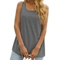 thumbnail image 4 of MOSHU Summer Womens Tank Tops U Neck Casual Flowy Sleeveless Shirts for Women, 4 of 10