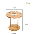 thumbnail image 5 of Estante para Copas de Vino, Soporte de Madera de Bambú Natural para Almacenamiento de Copas de Vino, Soporte de Sobremesa para Copas de Vino, 5 of 5