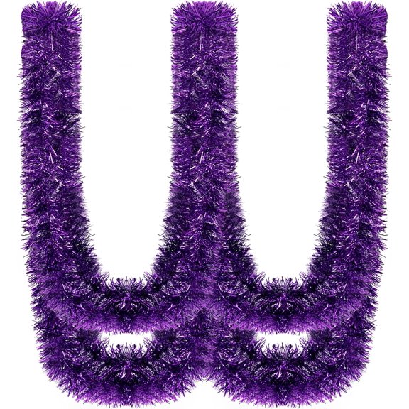 16.4 Feet Tinsel Twist Garland Shiny Hanging Garland Ornaments for Christmas Tree Birthday Party Supplies Indoor and Outdoor Decoration, Green(16.4' x 3.54")