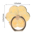 thumbnail image 3 of MKHSQHDG Today's Deals Cell Phone Ring Holder Flower Shape Phone Ring Holder Metal Finger Grip Finger Kickstand 360° Rotation Universal Finger Ring Phone Grip Compatible with All Smartphone, 3 of 5