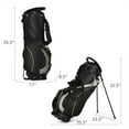thumbnail image 4 of Segmart Water-Resistant Golf Stand Bag, 3-Way Top with 7 Pockets, Lightweight & Durable, Backpack Strap, Stand Bag for Men & Women, 420D Nylon,Black, 4 of 8