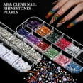 thumbnail image 6 of ThrottleT-Nail Charms, Nail Rhinestones Kit with 8 Boxes of Nail Gems, 3D Charms for Nails, Colorful Clear Flatback Rhinestones, Charms Y2K for Nails, Multi Shape Pearls Jewels for Crafts, 6 of 7