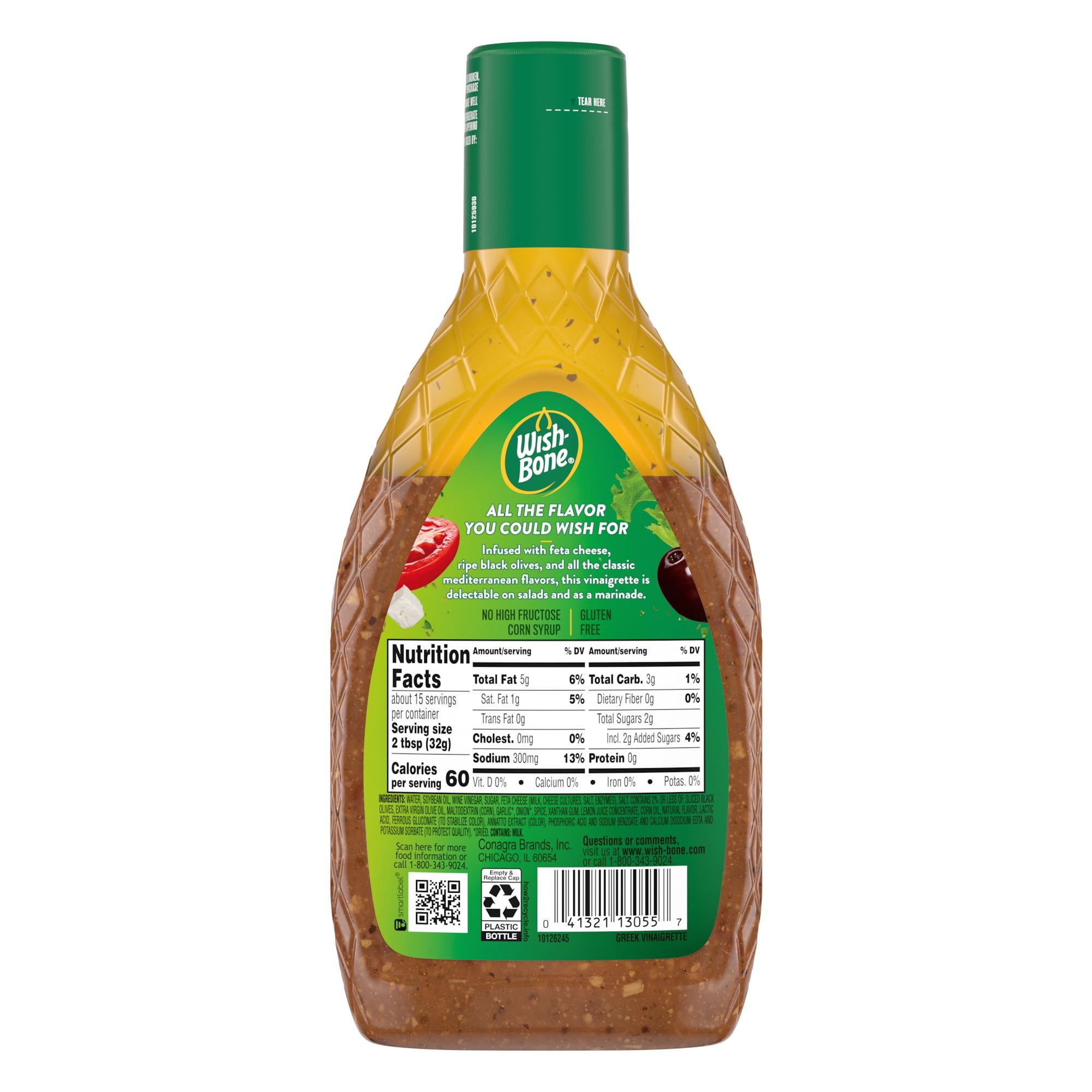 Wish-Bone Greek Vinaigrette Salad Dressing, 15 fl oz