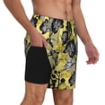 thumbnail image 3 of Goofa Orchids Flowers Printed Men's Swim Trunks Board Shorts Quick Dry Mens Swimming Trunks with Compression Liner,Breathable Fit Hawaii Beach Shorts-Medium, 3 of 9