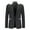 Black, variant on Herrnalise New Casual Men's Suit Color Matching Single Breasted Slim Middle-aged Suit Long Sleeve Hoodless Casual Outwear & Jackets Black