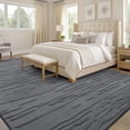 thumbnail image 5 of Buganda Area Rugs for Living Room, Non-Slip Bedroom Bedside Carpet, Modern Indoor Washable Area Rug, 5'x8', Dark Grey, 5 of 5