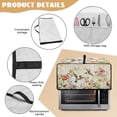 thumbnail image 6 of Renewold Toaster Oven Dust Cover Linen-Look Polyester Washable Convection Oven Air Fryer Small Appliance Protection Case Kitchen Accessories, 18.5 x 14.5 x 9 Inches, Hummingbird Floral Retro, 6 of 7