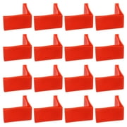 Uxcell 16Pack L Shape Leg Pads, 2" x 2" Plastic Furniture Leg Cover Protectors, Red