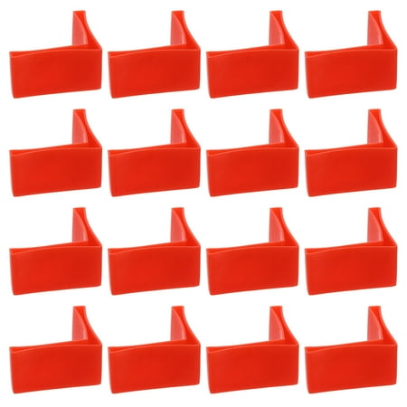Uxcell 16Pack L Shape Leg Pads, 2" x 2" Plastic Furniture Leg Cover Protectors, Red
