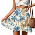 thumbnail image 2 of White Women Beach Casual Skort for Teen Girls Spandex Flower Print Mini Little Loose Fit Hawaiian Tropical 2025 Clothing Trendy L, 2 of 6