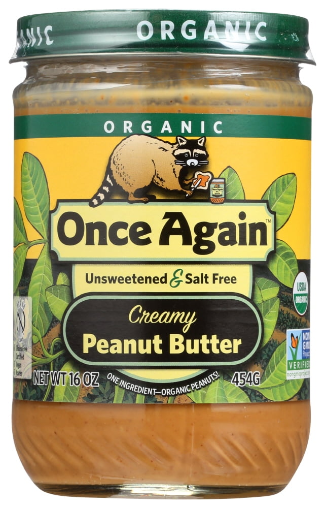 Once Again Peanut Butter Organic Creamy No Salt, 16 Oz