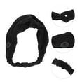 thumbnail image 3 of Unique Bargains 1 Pc Button Stripe Elastic Headwrap for Women Black, 3 of 6