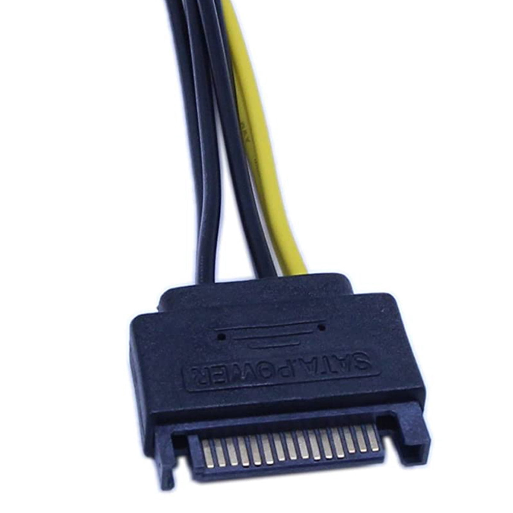 30 PCS New 15Pin SATA Male to 8Pin(6+2) PCI-E Power Supply Cable 20cm SATA Cable 15-Pin to 8 Pin Cable 18AWG Wire