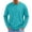 Turquoise -BC03, variant on Inglocry Men's Crew Neck T-Shirt Long Sleeve Casual Pullover Tees Soft Stretch Basic Tee Shirts Dark Gray L