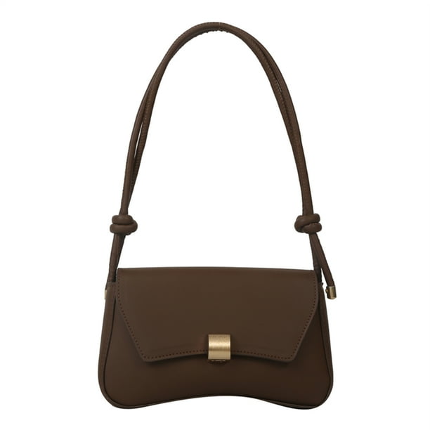 Bolsa De Hombro Bolso bandolera con hebilla de bloqueo de metal con personalidad elegante para mujer (marrón) Ehuebsd Para Estrenar