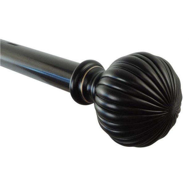 Adjustable Curtain Rod in Oil Rubbed Bronze (144 in. W x 3.25 in. D x 3