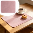 thumbnail image 2 of Dish Drying Mat,Absorbent Microfiber Dish Drying Mat,Large Kitchen Counter Mat,Quick Drying Table Mat for Dishes, Utensils, Pots and Pans, Machine Washable,11.8x15.7 inch(Pink), 2 of 9