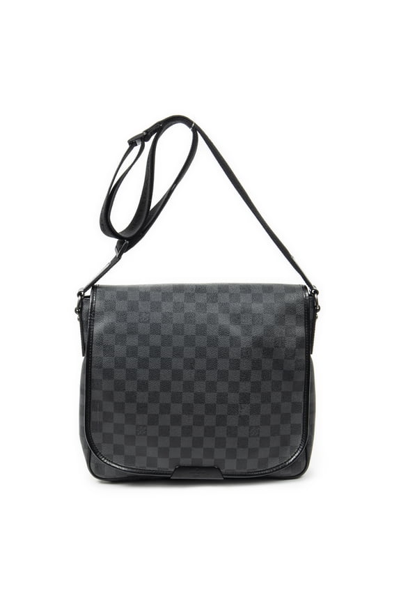 Pre-Owned Louis Vuitton Black/Grey Daniel MM Shoulder bag Damier Graphite