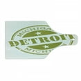 thumbnail image 1 of Detroit Cutting Board, Aged Grunge Detroit Michigan Stamp Retro Design with Stars Tourism Travel, Tempered Glass Cutting and Serving Board, Wine Bottle Shape, Olive Green White, by Ambesonne, 1 of 1