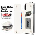 thumbnail image 5 of Case Compatible with iPhone XS Max, Stylish Card Slots Kickstand PU Leather Back Case Magnetic Closure RFID Blocking Drop Protective Shockproof Cover for iPhone XS Max, White, 5 of 8