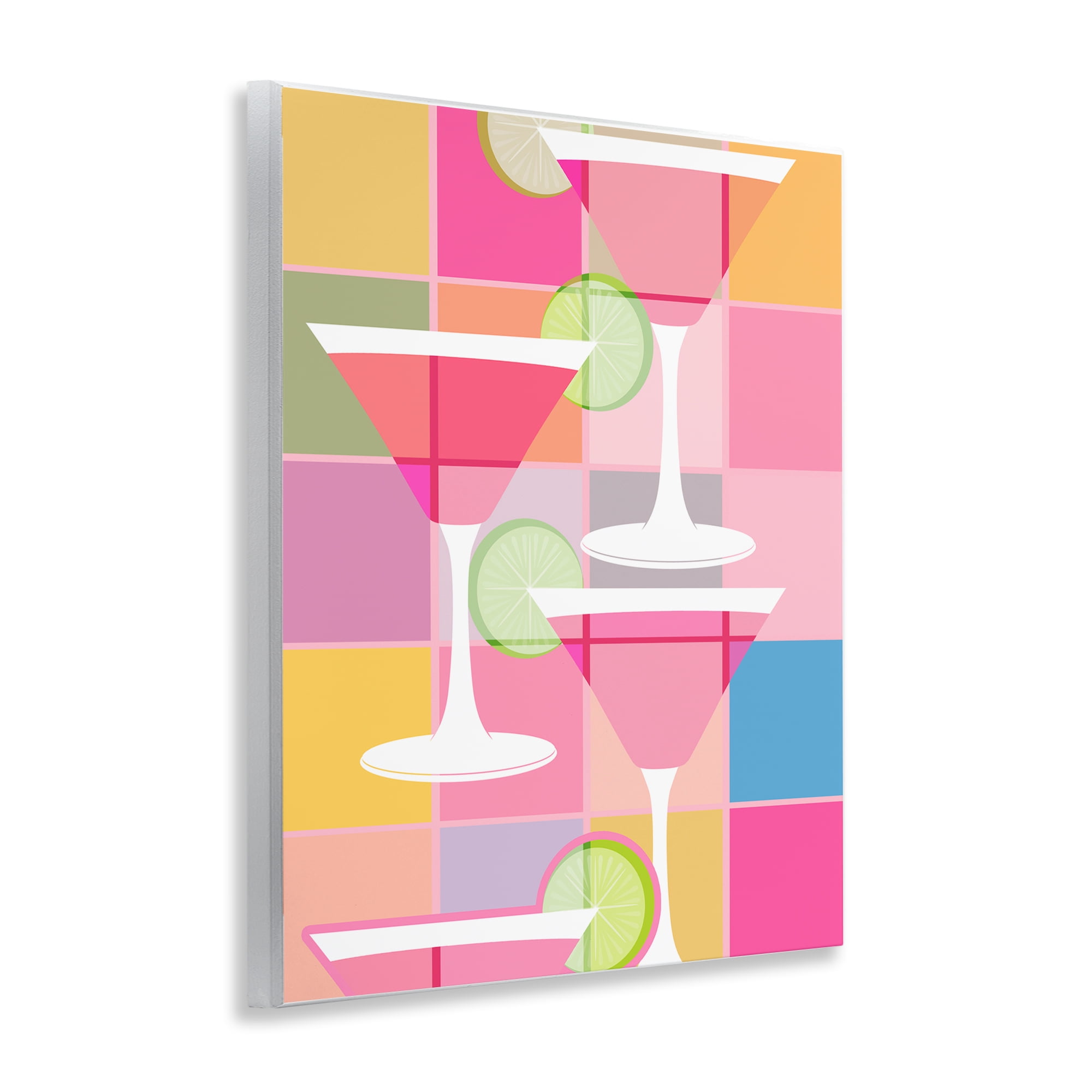 Stupell Industries Cocktail Squares Design Food & Beverage Painting Unframed Art Print Wall Art, 11 x 14