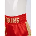 thumbnail image 5 of Hansber Kids Boys Boxing Shorts Muay Thai Fighting Shorts Training Trunks Grappling Martial Arts Red&Gold 16, 5 of 7