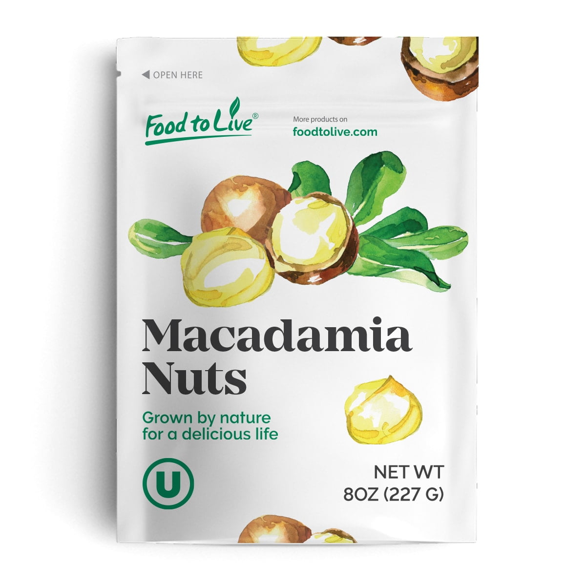 Macadamia Nut Pieces, 8 Ounces Raw, Unsalted, Unroasted, Keto