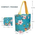 thumbnail image 2 of Wrapables Carryall Shopping Travel Tote Bag with Durable Ripstop Polyester - Foldable, Waterproof, and OEKO-TEX Certified, Large, Cherry Blossoms, 2 of 10