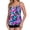 Colorful Leaves, variant on Women's Plus Size Swimsuit Set V Neck Ruffle Tankini Top with High Waisted Boyshort Two Piece Bathing Suit Size 2XL