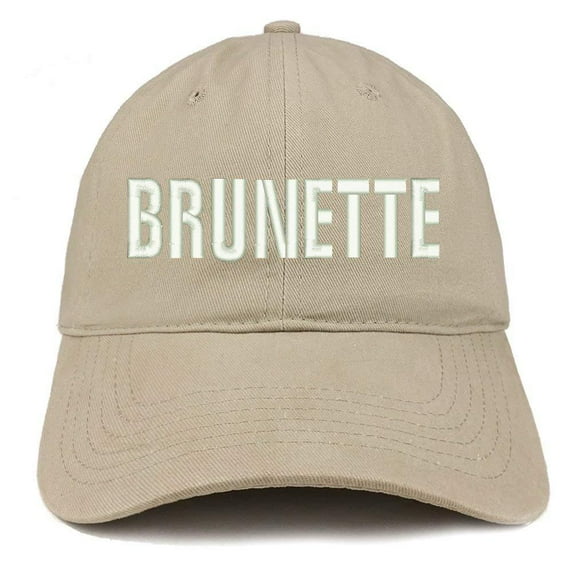 Trendy Apparel Shop Brunette Large Font Embroidered Low Profile Brushed Cotton Cap