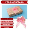 thumbnail image 2 of Uxcell 8 pack Bow for Gift Wrapping, 8.7" x 6.7" Wood Grain Ribbon Bows Pink, 2 of 6