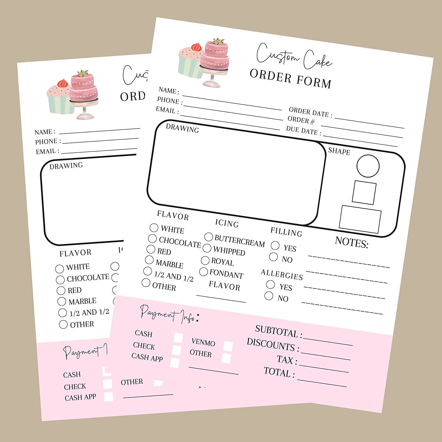 custom-cake-order-form-sheets-50-pk-for-bakers-dessert-wedding-birthday-party-cake-form-book-bakers-supplies-small-business-planner-8-5x11-inches-walmart-com for Blank Free Printable Cake Order Form Template Custom Cake Order Form Sheets 50 pk for Bakers Dessert Wedding Birthday Party Cake Form Book Bakers Supplies Small Business Planner 8.5x11 inches - Walmart.com for Blank Free Printable Cake Order Form Template