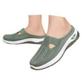 thumbnail image 3 of Slippers Woman Comfortable Daily Outdoor Vacation Closed Toe Design Flat Heel Versatile Ladies Sandals Green 38, 3 of 8