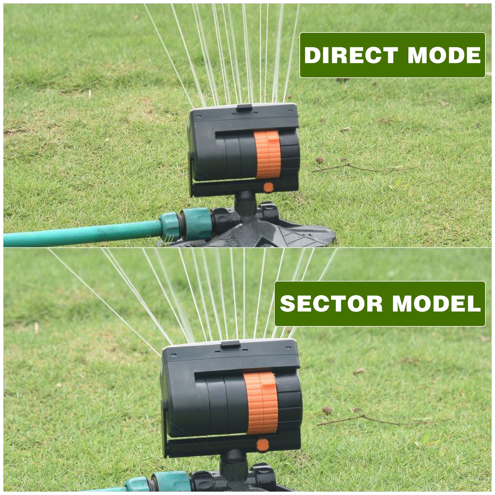 YardVibe Upgraded Adjustable Range Sprinkler for Watering Lawns Yards And Gardens, 16 Mini Turbine Oscillating Sprinklers, Covering A Wide Area, Can Be Connected To Heavy Triangular Brackets