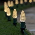 thumbnail image 5 of Wintergreen Lighting C9 Warm White OptiCore Faceted LED Christmas Pathway Light Kit, 50 Lights, 12" Spacing, Green Wire, 50 ft, 5 of 8