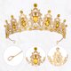 thumbnail image 3 of Mujeres Faux Crystal Queen Crowns Tiara, Princess Rhinestone Tiaras, Novia Boda Fiesta de cumpleaños Cosplay Accesorios para el cabello, Gold Tone Champagne, 3 of 7