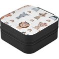 thumbnail image 2 of GZHJMY Giraffe Mini Jewelry Box, Portable Leather Travel Small Jewelry Organizer Case for Earring, Necklace, Rings, Bracelets, 2 of 7