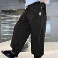 thumbnail image 4 of breaise Boys Quick Dry Jogger Pants Summer Ice Silk Jogger Sweatpants Loose Workout Cargo Pants Pull on Elastic Waist Parachute Pant, 4 of 6