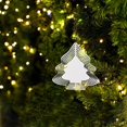 thumbnail image 4 of Carillones de sublimación de calor Zulema Colector colgante blanco Artesanía de metal Rotación 3D Árbol de Navidad, 4 of 7