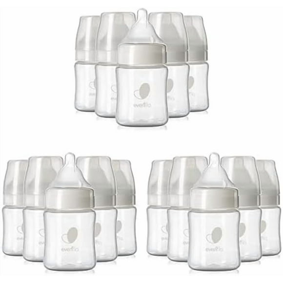 Biberón Evenflo Feeding Balance Plus de Cuello Ancho para Bebé | Tecnología de Ventilación Proflo | Para Recién Nacidos y Lactantes | Libre de BPA | 5 Onzas, Paquete de 18