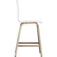 thumbnail image 3 of Chelsea Lane Acrylic and Champagne Gold Swivel Stool, Set of Two, Counter Height, 3 of 7