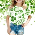 thumbnail image 2 of Gunia Fashion Shirts For Boys Girls Children Fashion Saint Pat Clover Printed St. Patrick'S Day Tees Tops Tshirt For Toddler Kids Size 3-4 Years, 2 of 4