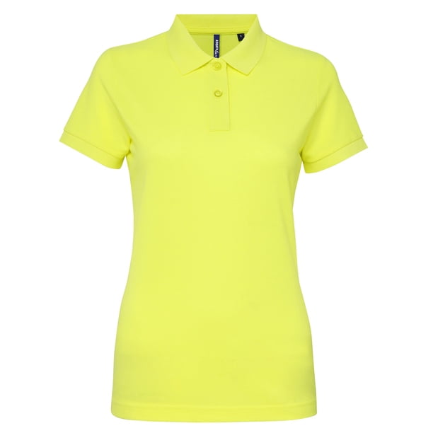 Asquith & Fox - Polo de manga corta para mujer (Amarillo neón)