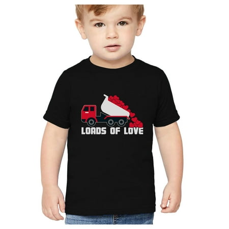 

Tstars Boys Unisex Awesome Valentine s Day Love First Valentine s Day Dump Truck Loads of Love Gift Idea for Boy Infant Kids Graphic T Shirt